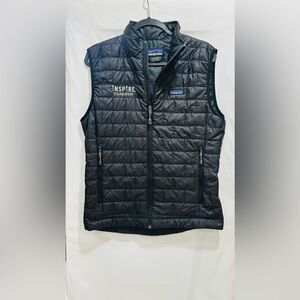 Patagonia Men's Nano Puff Black Vest‎ Inspire Foundation Embroidered Size S